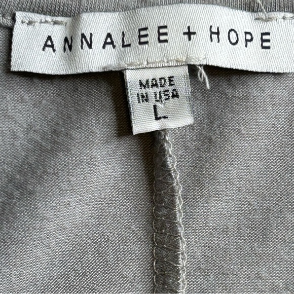 Annalee + Hope Ruffled Spaghetti Strap Gray Large Top - Picture 8 of 8